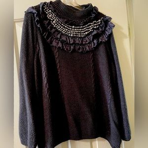 Fancy sweater by denim24/7. Size L. Feel like a queen when wearing this!